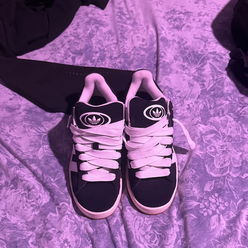 Adidas Women's Black and White Sneakers